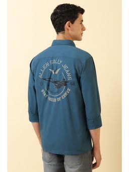 Allen Solly - Men Blue Graphic Casual Shirt