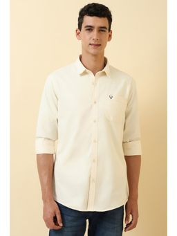 Allen Solly - Men Beige Solid Casual Shirt