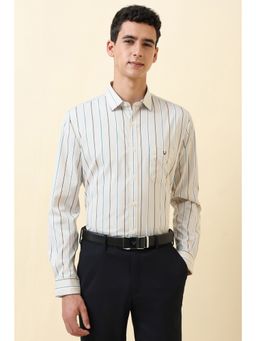 Allen Solly - Men Beige Striped Formal Shirt
