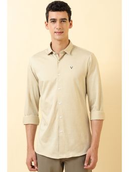 Allen Solly - Men Beige Checks Casual Shirt