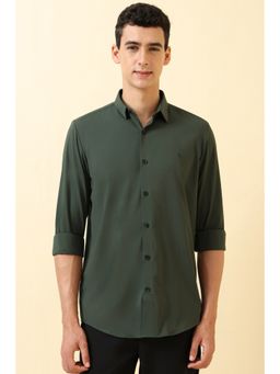Allen Solly - Men Green Solid Casual Shirt