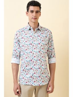 Allen Solly - Men White Floral Casual Shirt