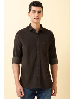 Allen Solly - Men Brown Textured Casual Shirt