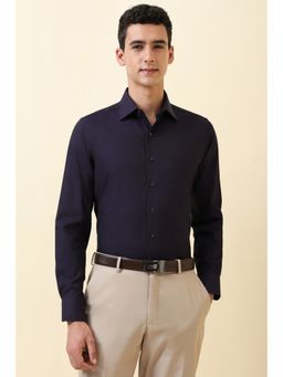 Allen Solly - Men Navy Blue Printed Formal Shirt