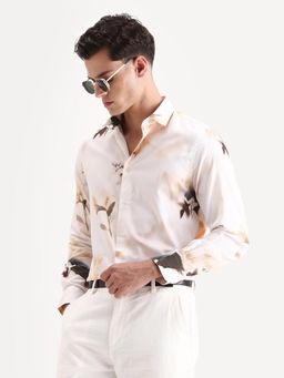 Rare Rabbit - Men Pink Floral Shirt