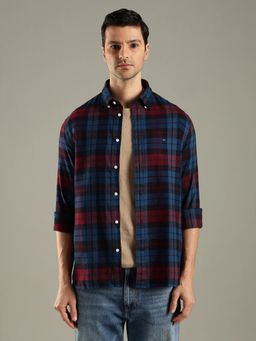 Tommy Hilfiger - Men Multi-Color Checks Regular Fit Shirt