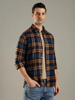 Tommy Hilfiger - Men Multi-Color Checks Regular Fit Shirt