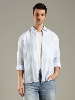 Tommy Hilfiger - Men White Striped Regular Fit Shirt