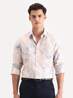 Rare Rabbit - Men Pink Printed Regular Fit Shirt