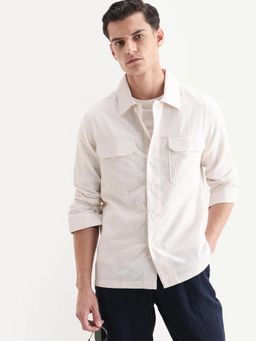 Rare Rabbit - Men Beige Striped Shirt