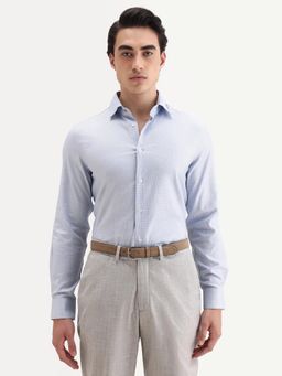 Rare Rabbit - Men Blue Printed Regular Fit Shirt