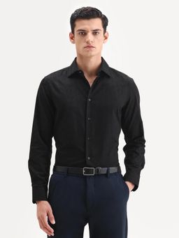 Rare Rabbit - Men Black Textured Shirt