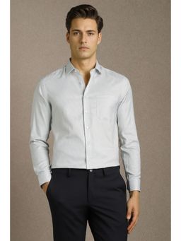 Louis Philippe - Men Grey Printed Formal Shirt