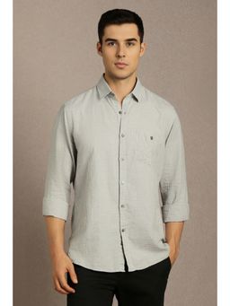 Louis Philippe - Men Grey Check Casual Shirt