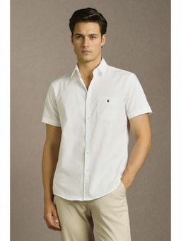 Louis Philippe - Men White Solid Casual Shirt