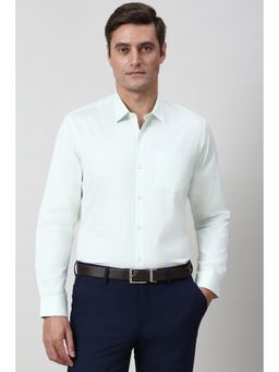 Peter England - Men Green Printed Formal Shirt