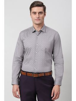 Peter England - Men Mauve Printed Formal Shirt