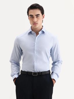 Rare Rabbit - Men Blue Textured Shirt