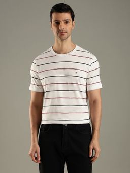 Tommy Hilfiger - White Striped Regular Fit T-Shirt