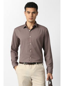 Van Heusen - Men Brown Printed Shirt