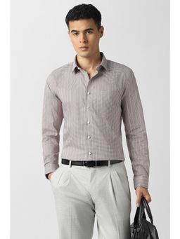 Van Heusen - Men Mauve Stripes Shirt