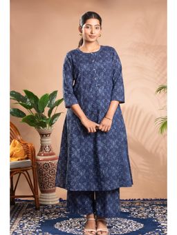 Cotton Culture - Women Blue Floral Printed Co-Ord Set