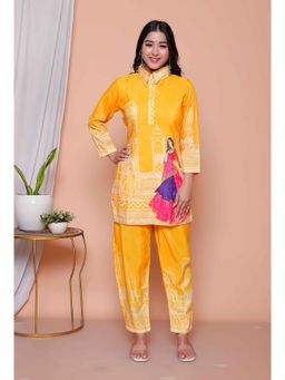 Doriyaan - Women Yellow Printed Co-Ord Set