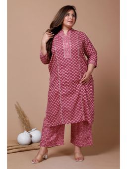 Doriyaan - Women Pink Floral Printed Kurta with Pant