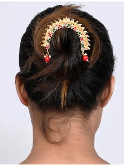 Silvermerc Designs - Gold Plated Multi Ethnic Wedding Hair Bun Pin