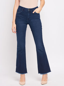 Madame - Blue No Fade Clean Look Flared Jeans