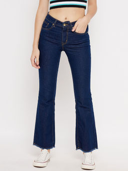 Madame - Blue No Fade Clean Look Flared Jeans