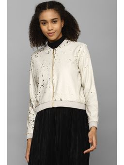 Allen Solly - Women Cream Print Casual Jacket