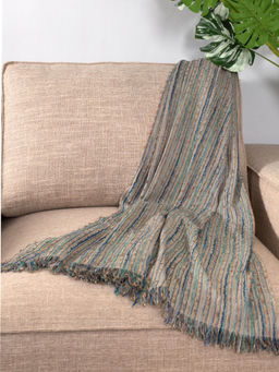 ONSETHOMES - Sombre Blue Handwoven Throw