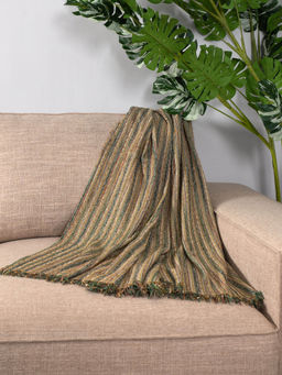 ONSETHOMES - Sombre Green Handwoven Throw
