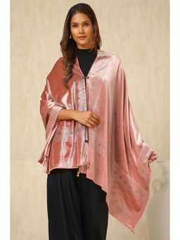 Soch - Peach Embellished Tassel Shawl
