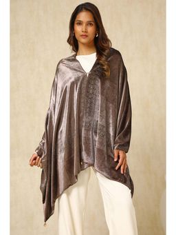 Soch - Brown Embellished Tassel Shawl