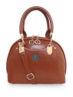 ESBEDA - Tan Color Solid Pattern D Shape Handbag For Women