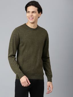 WOODLAND - Woven Sweater Green