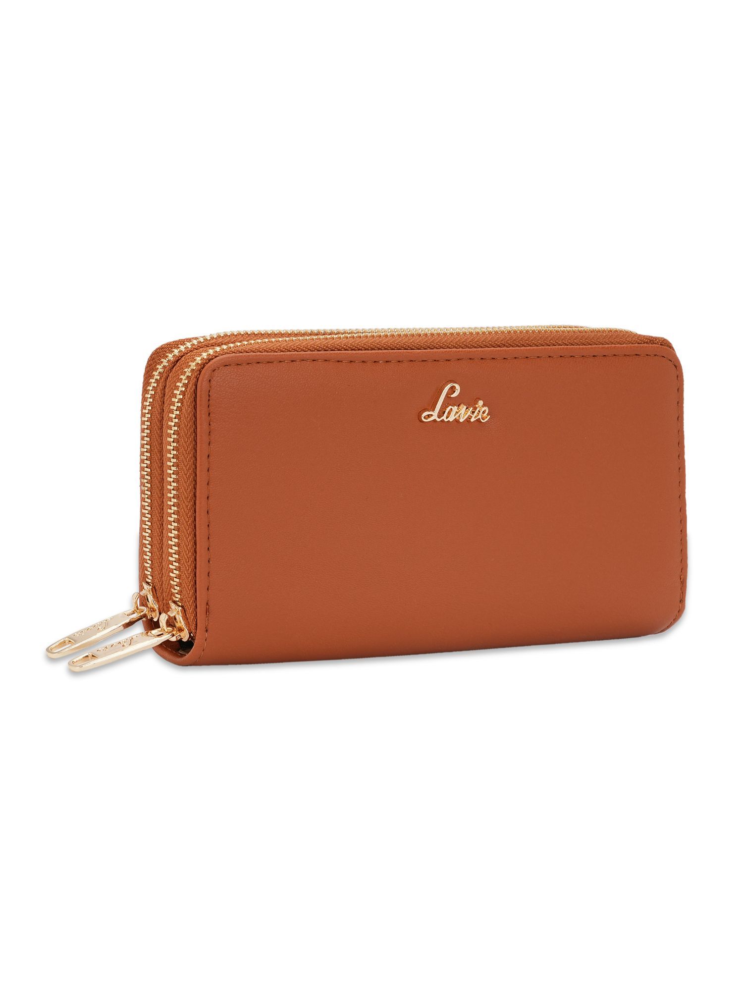 Buy Lavie Savy Women's Dual Zip Wallet (Tan) (L) Online