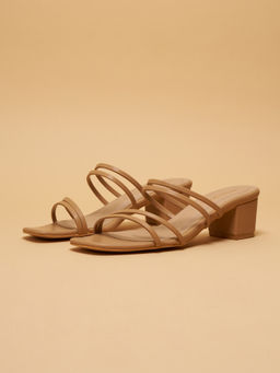 ERIDANI - Julian Beige Strappy Heels