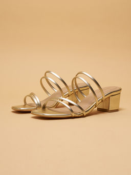 ERIDANI - Julian Gold Strappy Heels