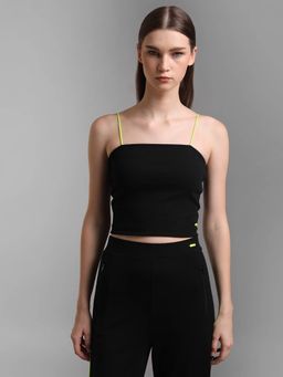 Kazo - Basic Black Rib Tube Top