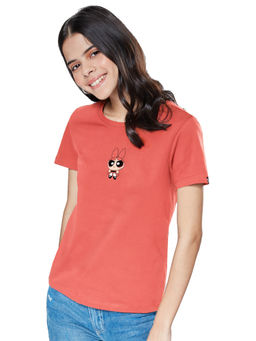 The Souled Store - Coral Powerpuff Girls Blossom Supima Women T-Shirt