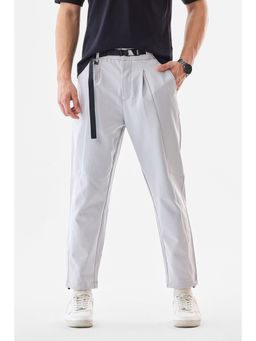 Snitch - Grey Solid Relaxed Fit Trouser