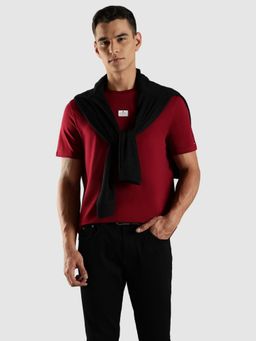 Tommy Hilfiger - Red Solid Regular Fit T-Shirt