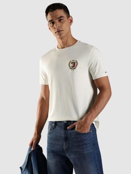 Tommy Hilfiger - White Solid Regular Fit T-Shirt