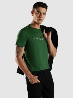 Tommy Hilfiger - Green Solid Regular Fit T-Shirt