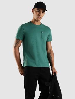 Tommy Hilfiger - Green Solid Regular Fit T-Shirt