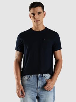 Tommy Hilfiger - Navy Blue Solid Regular Fit T-Shirt