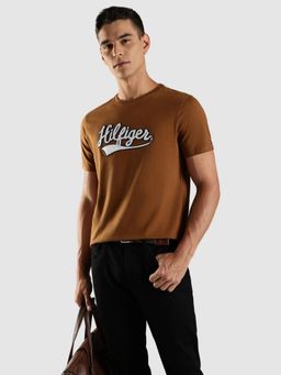 Tommy Hilfiger - Brown Solid Regular Fit T-Shirt